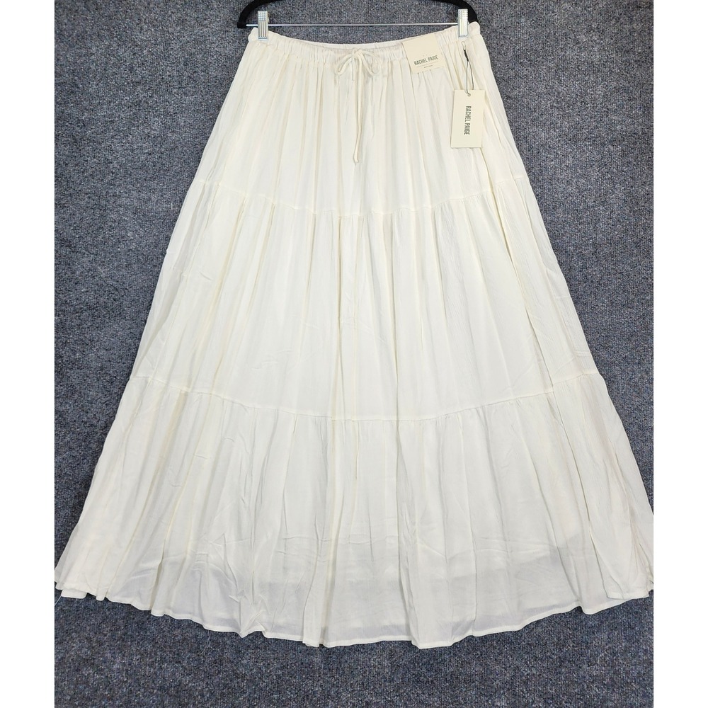 Rachel Paige Women Cottagecore Boho Prairie Tiered Maxi Skirt XL NWT